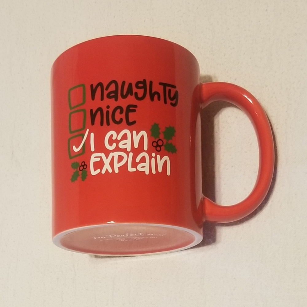 EUC 'I Can Explain' red humorous Christmas mug - Picture 2 of 4
